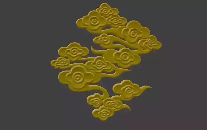 Xiangyun 3D sculpture Ruyi Xiangyun jade relief ancient