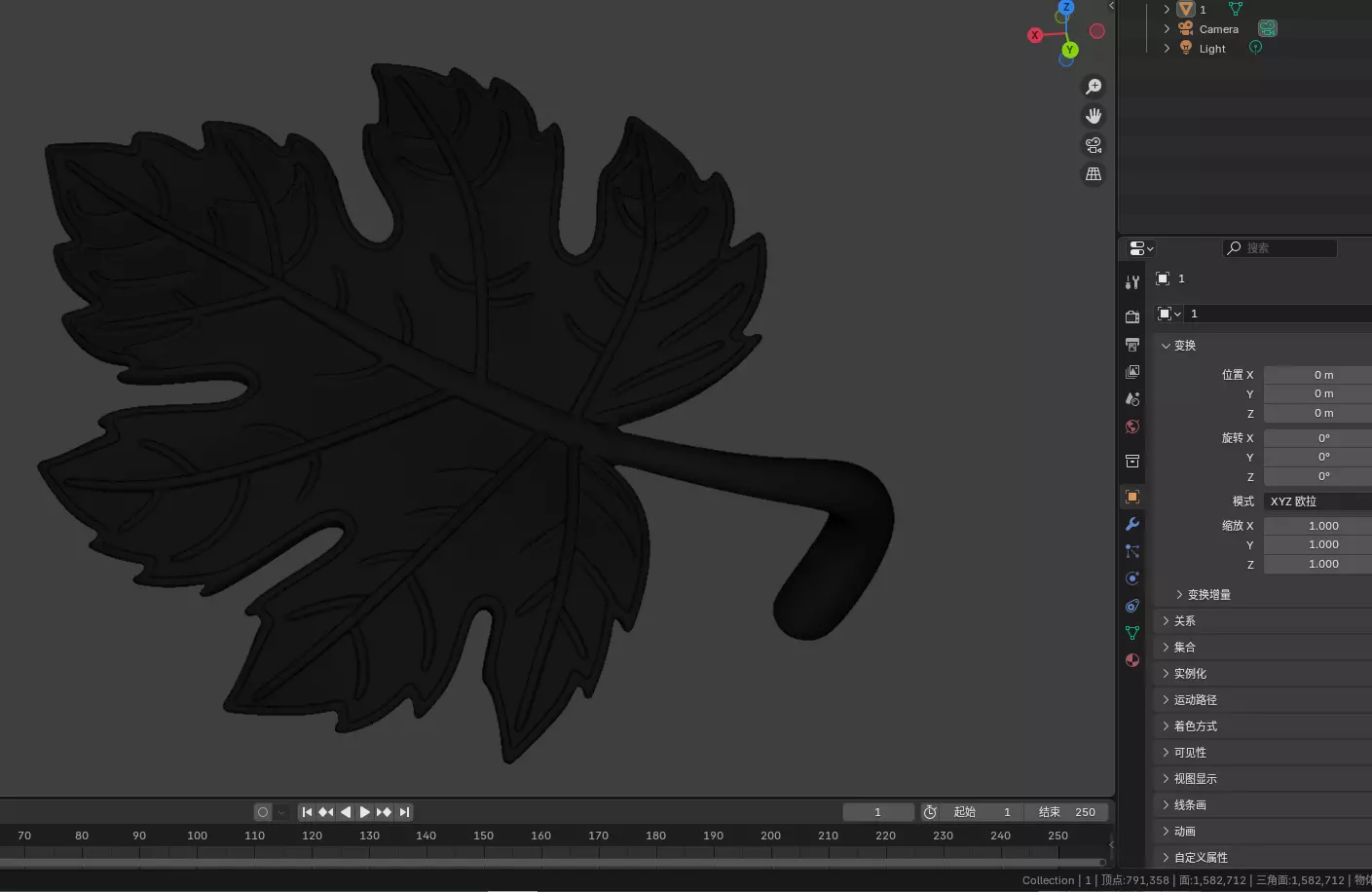 Leaf sculpture STL jewelry design 3D print model 3D print model_1