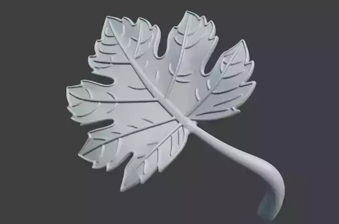 Leaf sculpture STL jewelry design 3D print model