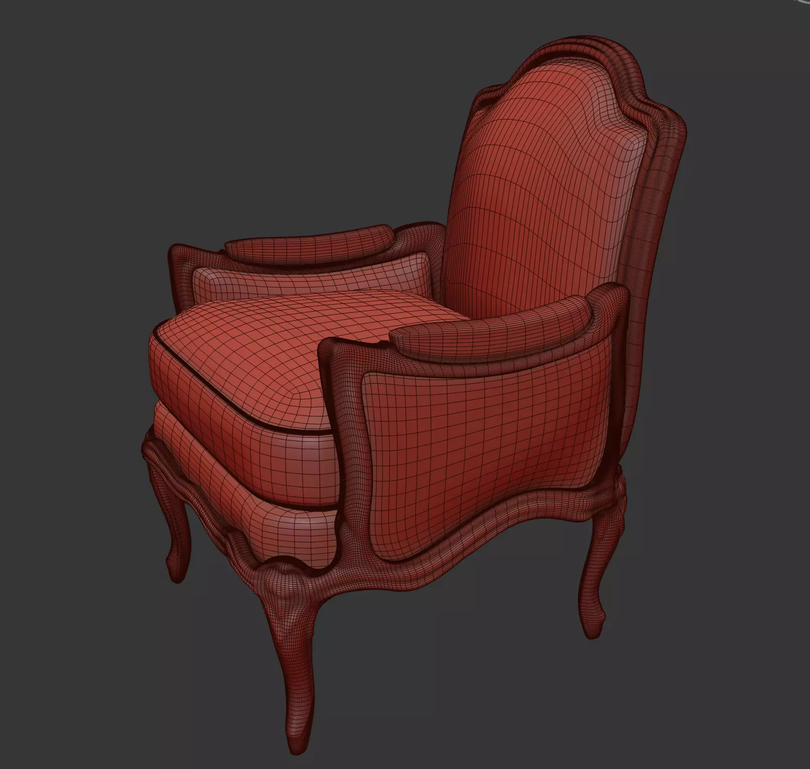 Arm chair henryot model 3D model_22