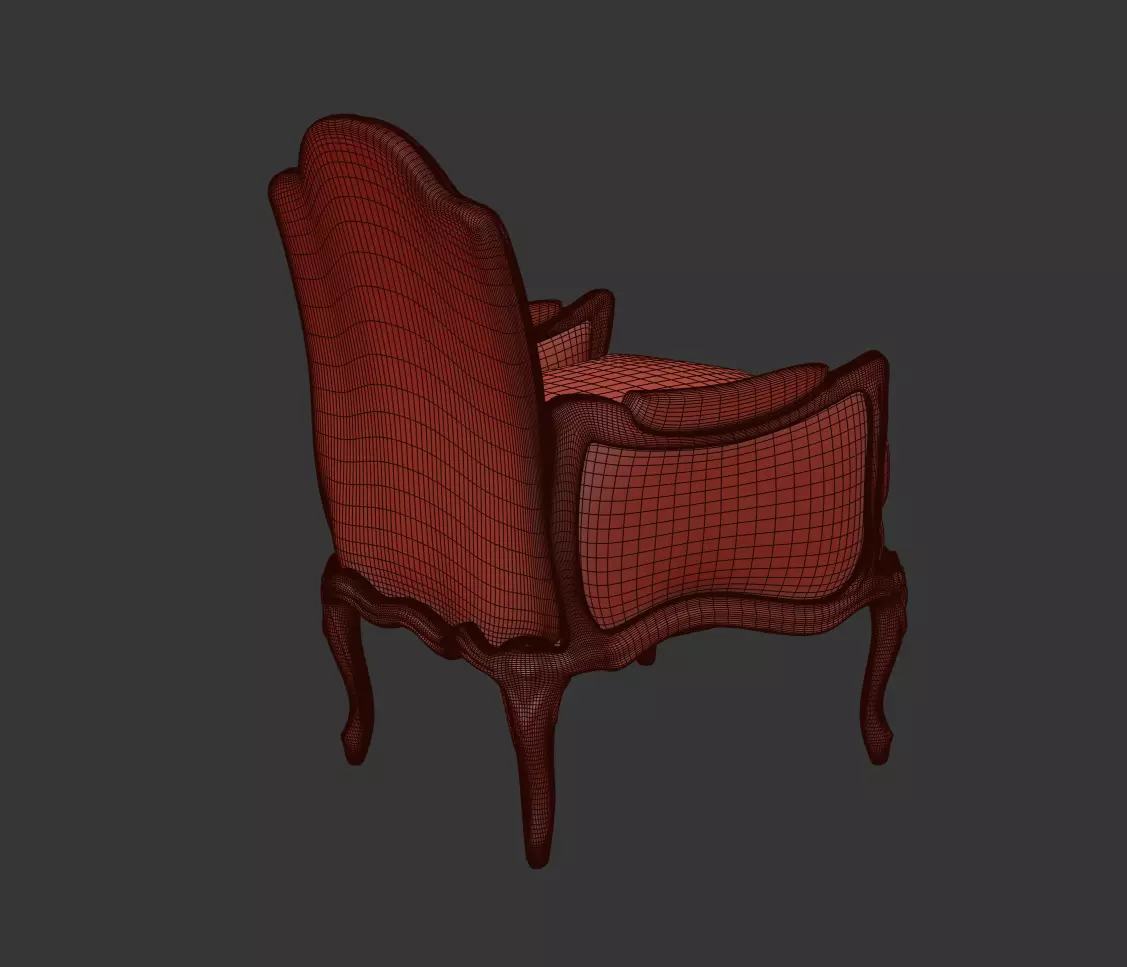 Arm chair henryot model 3D model_24