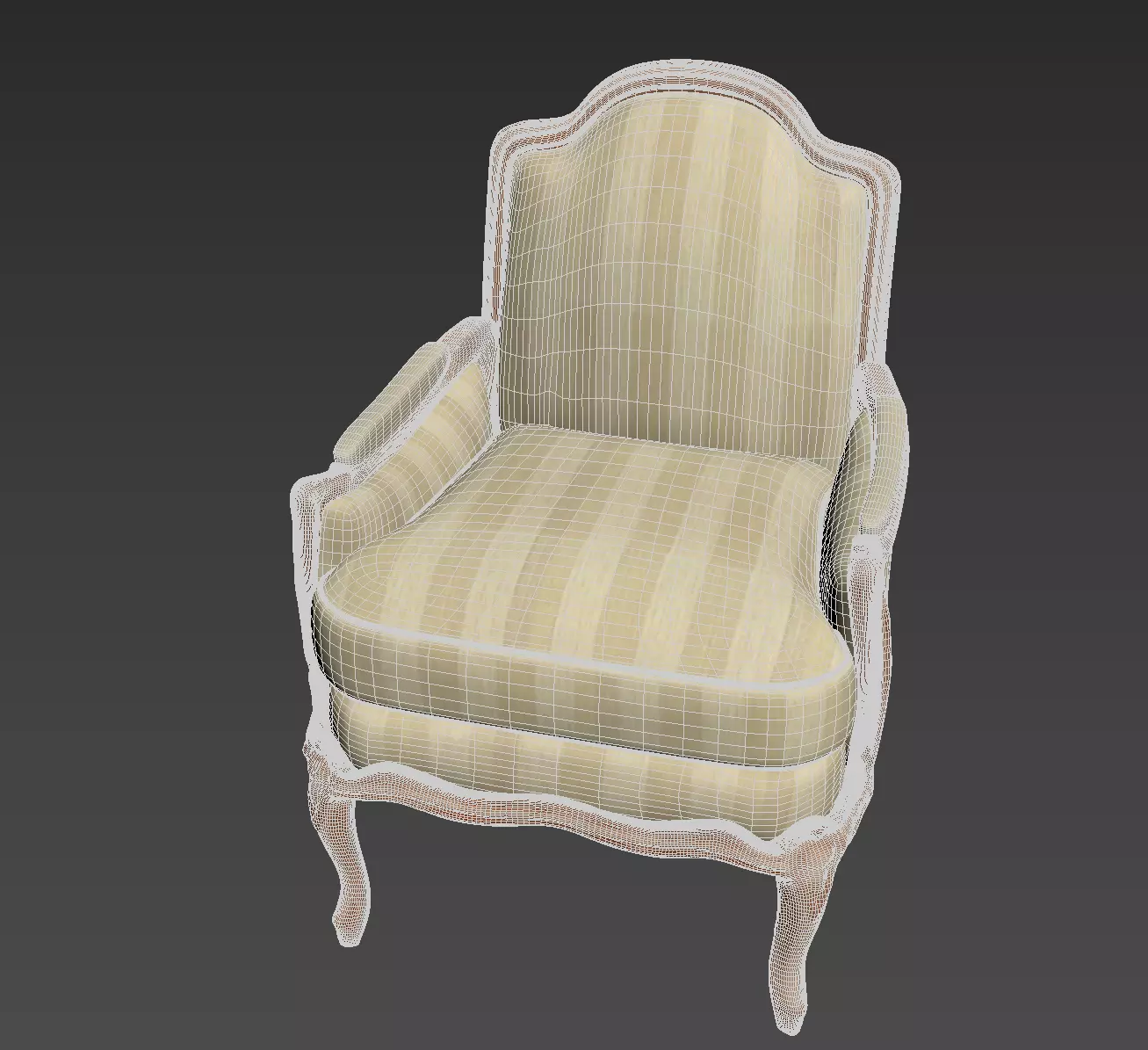 Arm chair henryot model 3D model_19