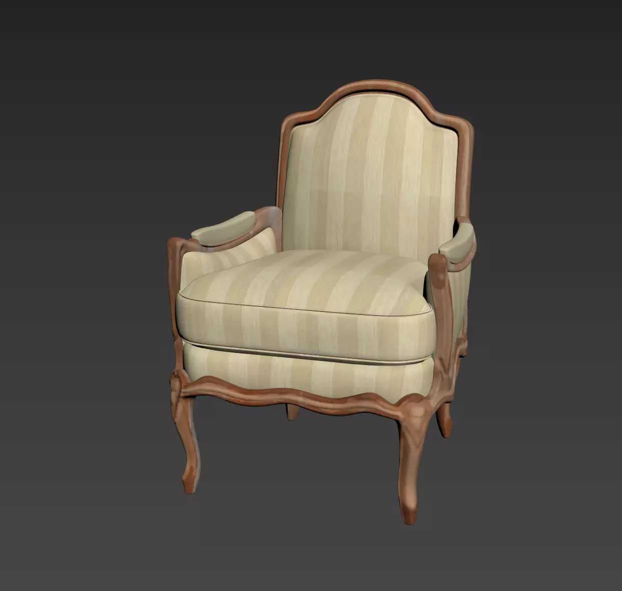 Arm chair henryot model 3D model_3