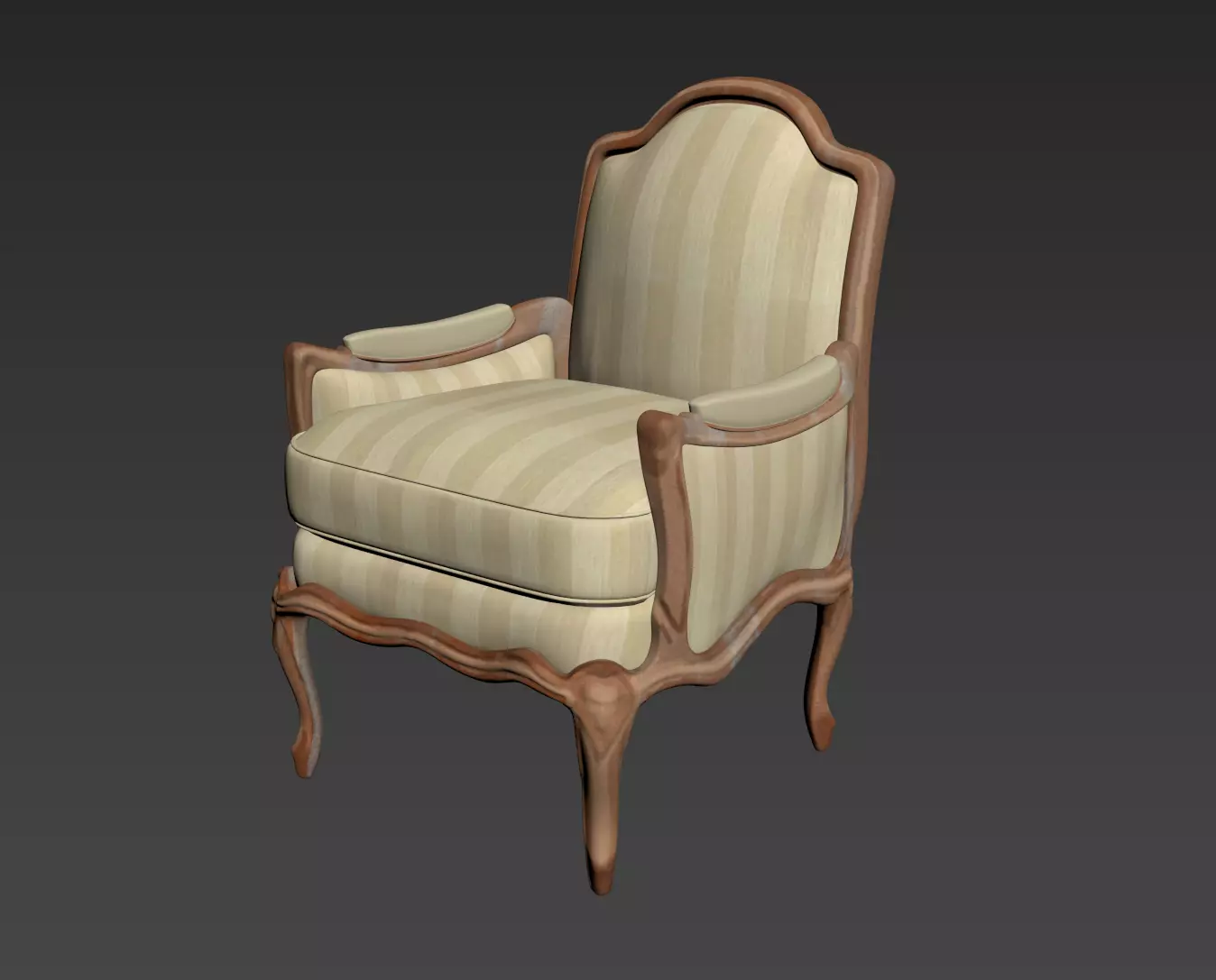 Arm chair henryot model 3D model_4