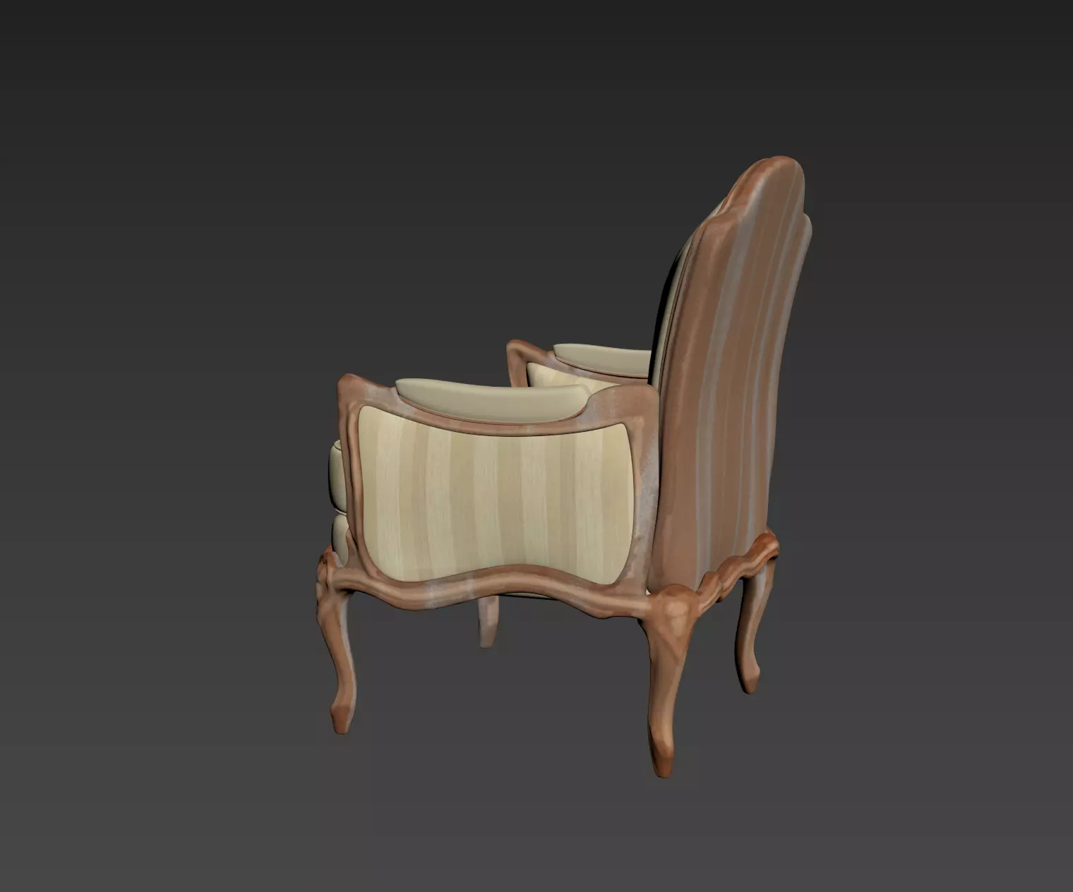 Arm chair henryot model 3D model_6