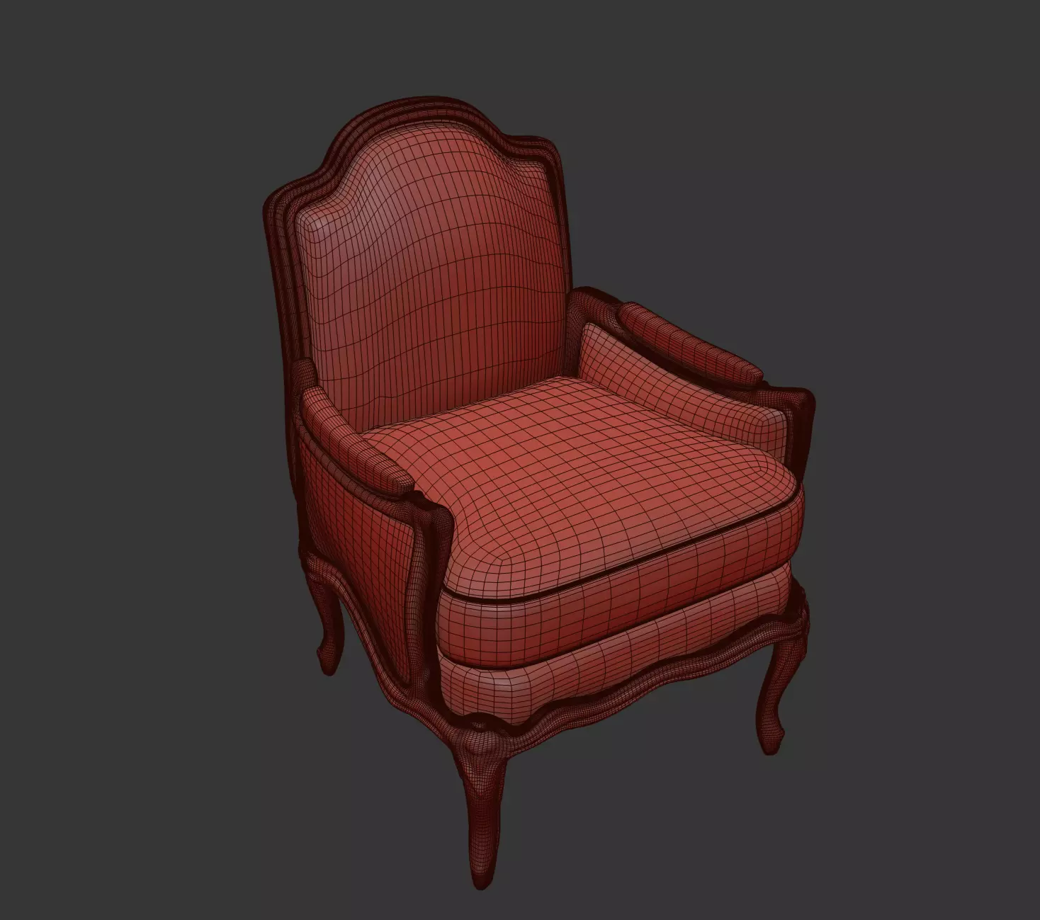 Arm chair henryot model 3D model_21