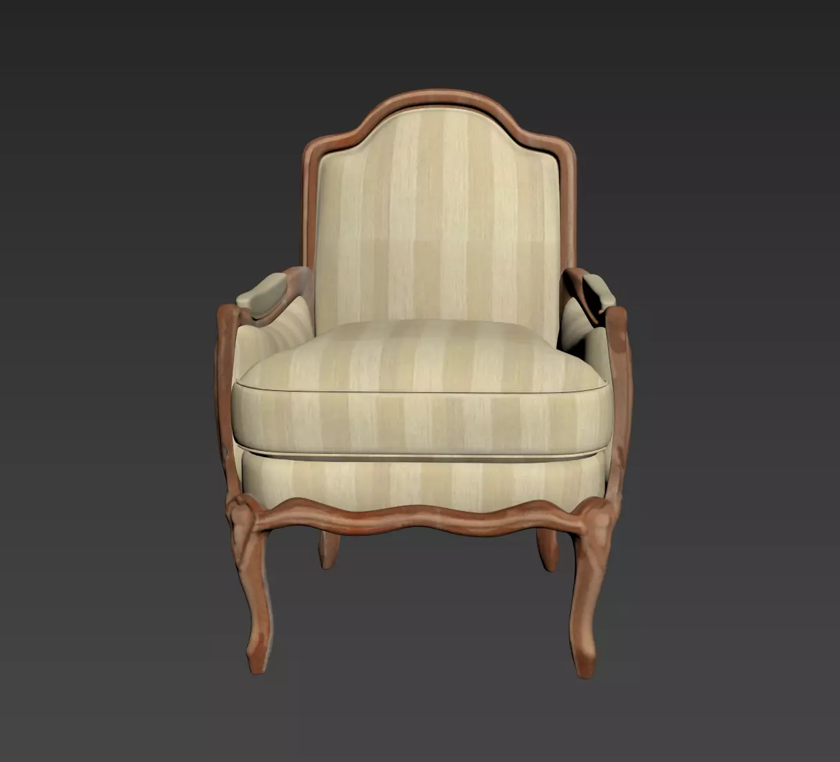 Arm chair henryot model 3D model_2