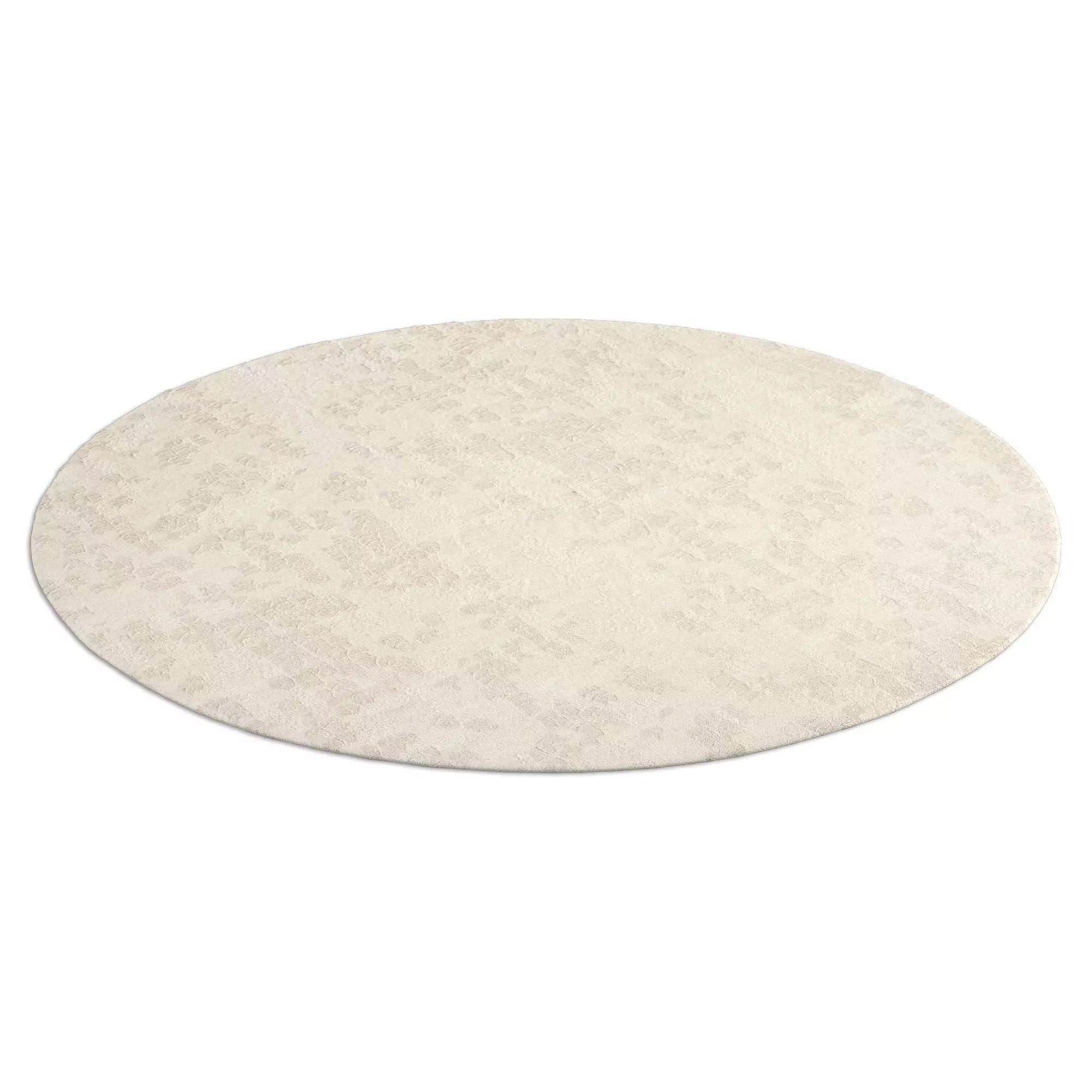 Chana Wool Rug Natural round 3D model_2