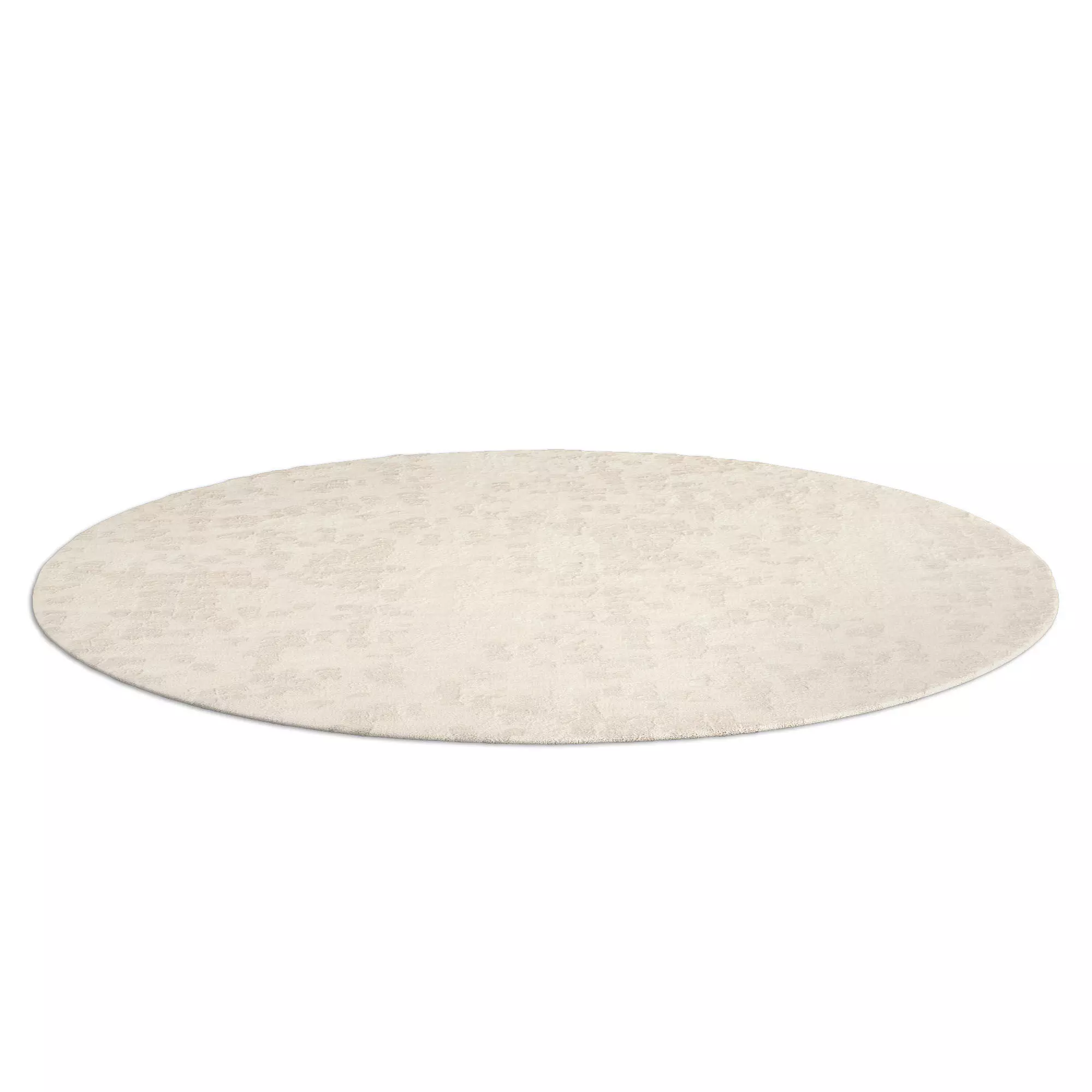 Chana Wool Rug Natural round 3D model_3