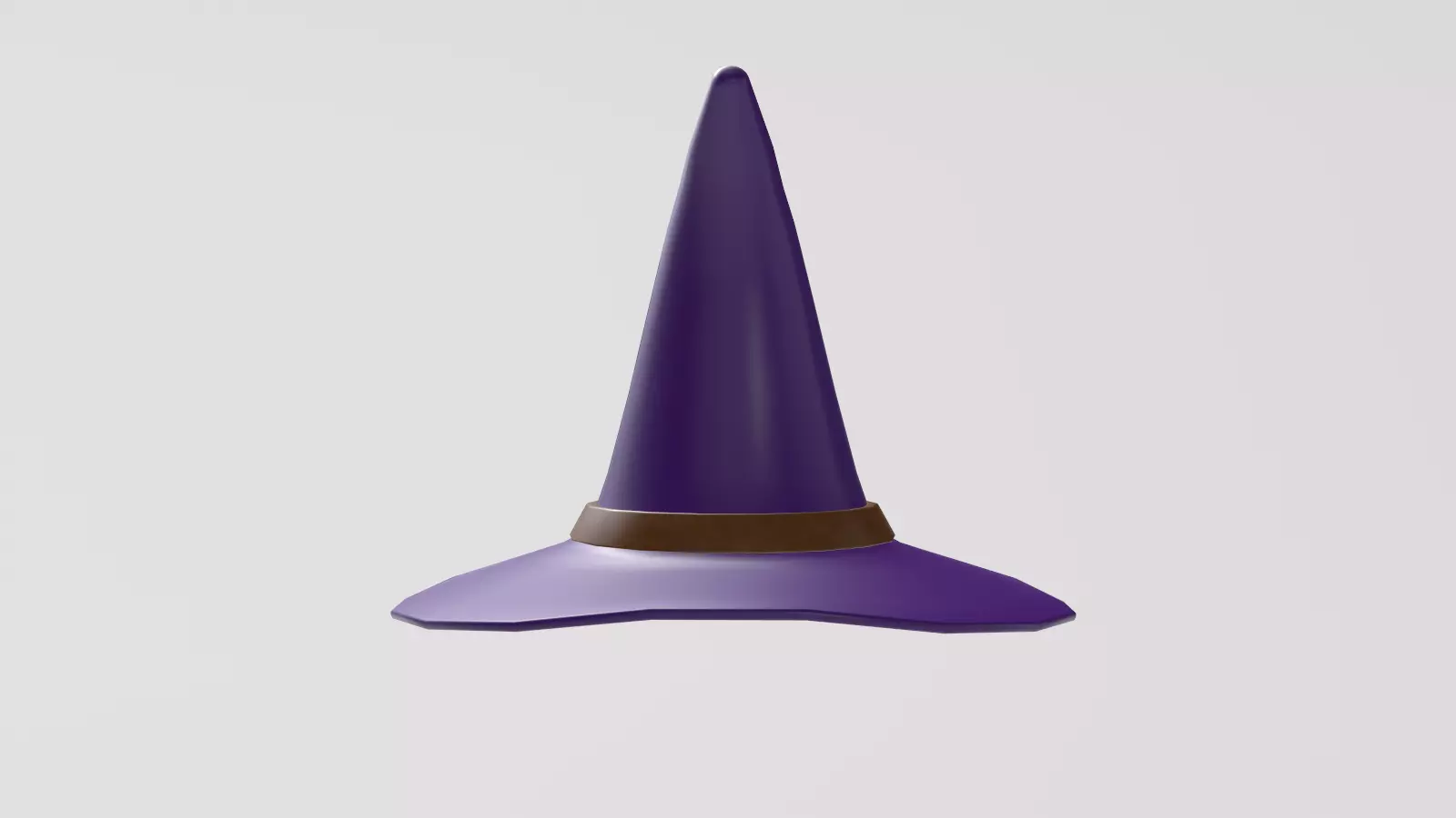 Stylized Low-Poly Mage Hat Low-poly 3D model_6
