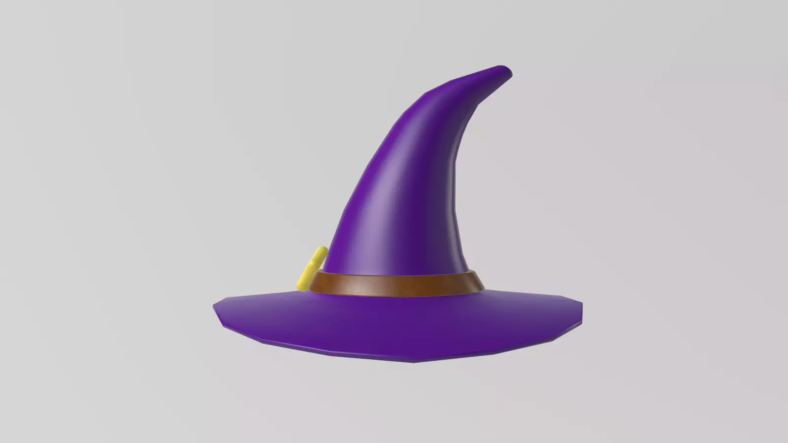 Stylized Low-Poly Mage Hat Low-poly 3D model_5
