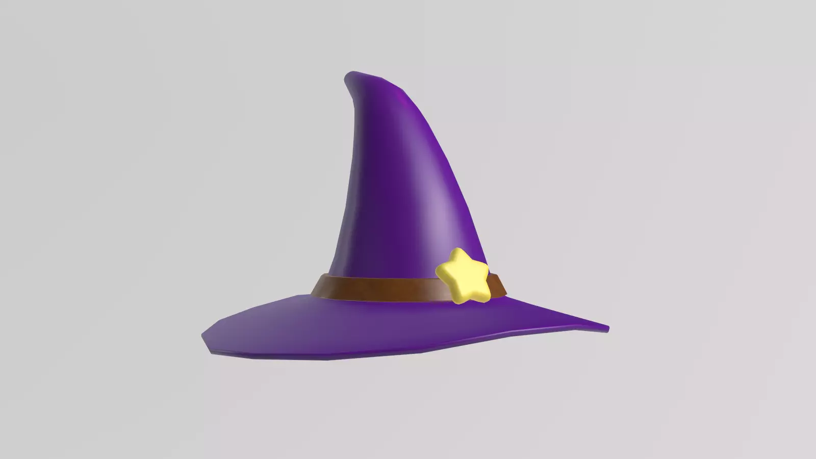 Stylized Low-Poly Mage Hat Low-poly 3D model_7