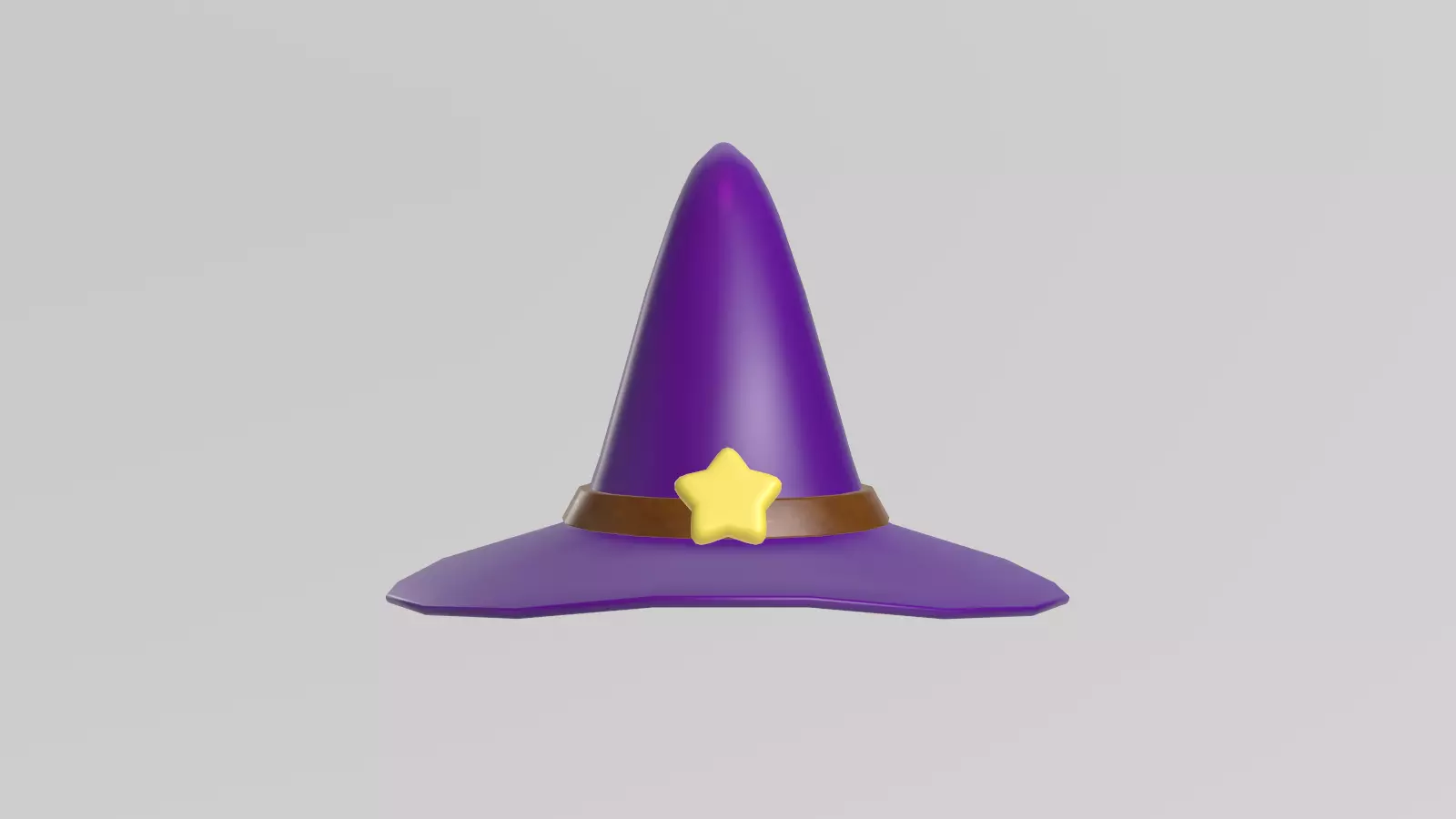Stylized Low-Poly Mage Hat Low-poly 3D model_3