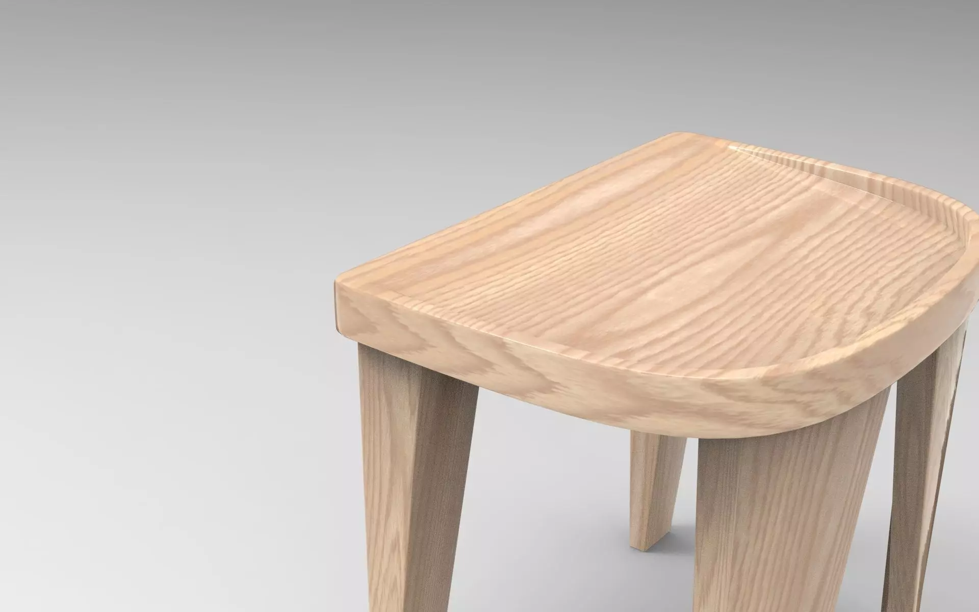 Klif Stool Low-poly 3D model_4