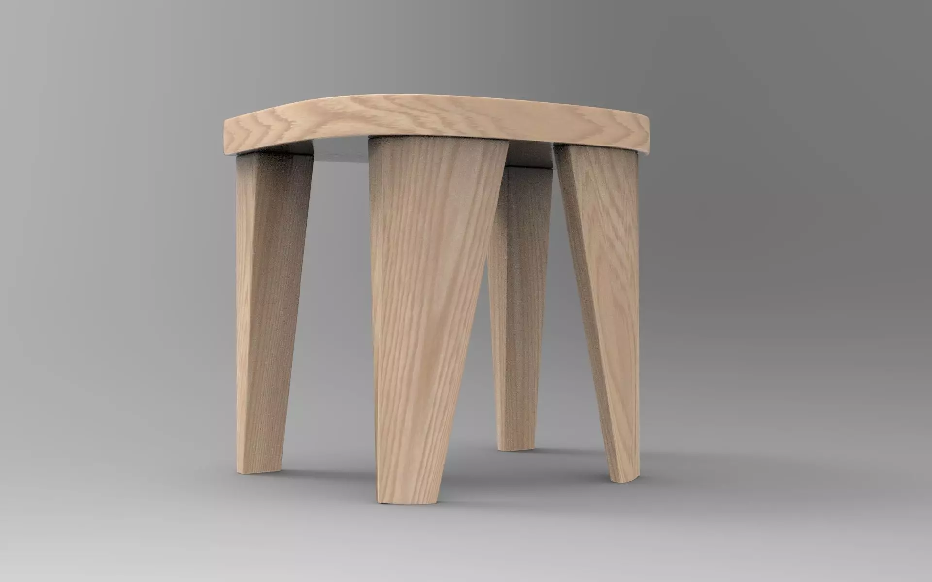 Klif Stool Low-poly 3D model_2
