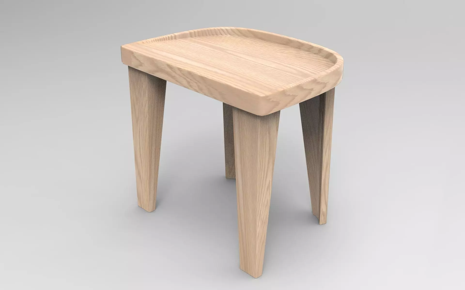 Klif Stool Low-poly 3D model_0