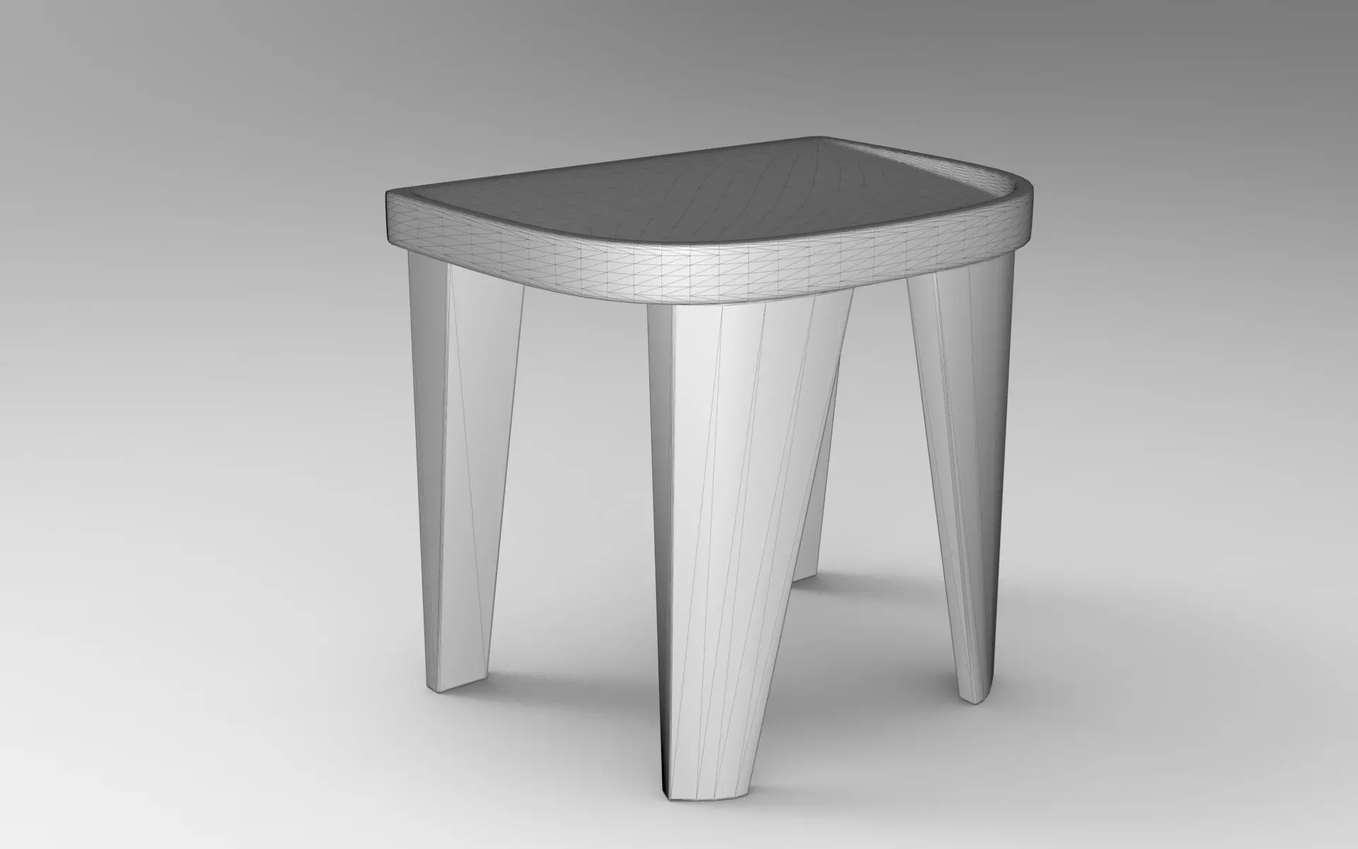 Klif Stool Low-poly 3D model_5