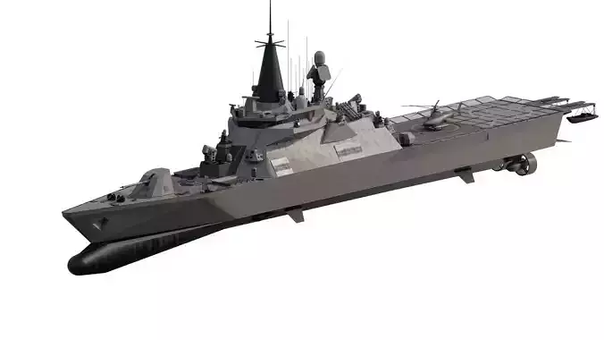 Navy frigate 3D model