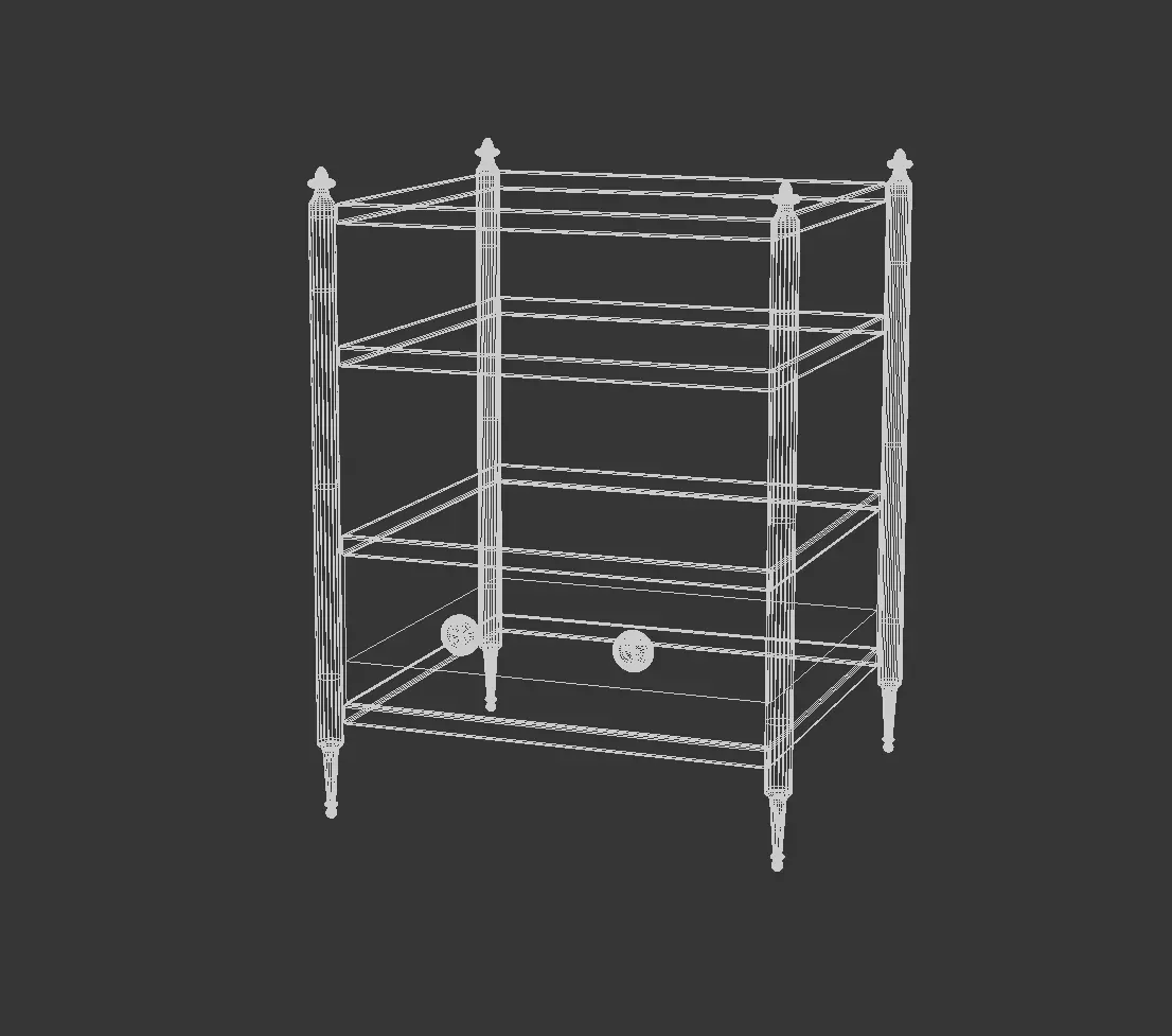 Bronze Open Shelf Model 3D model_22
