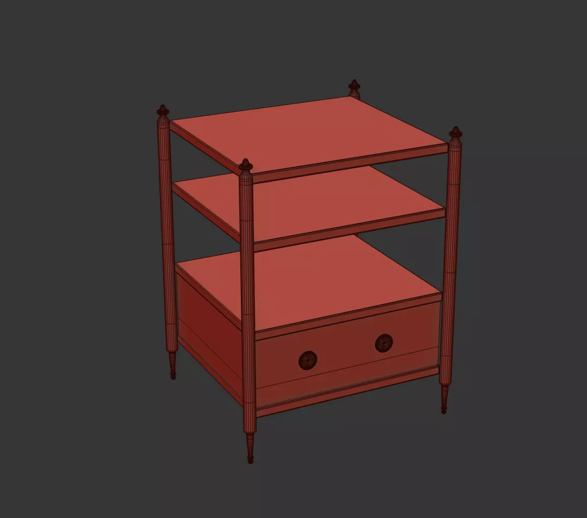 Bronze Open Shelf Model 3D model_20