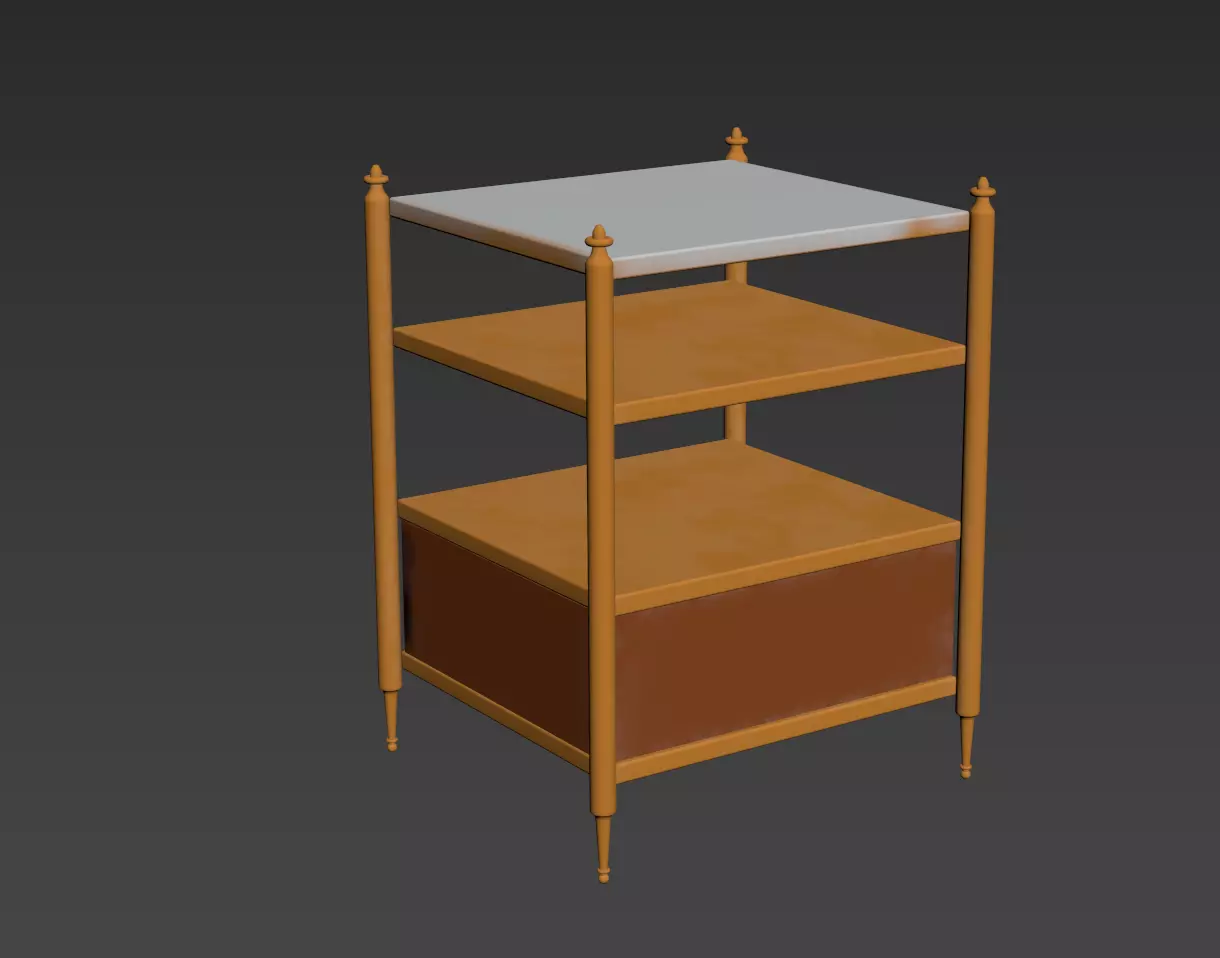 Bronze Open Shelf Model 3D model_7