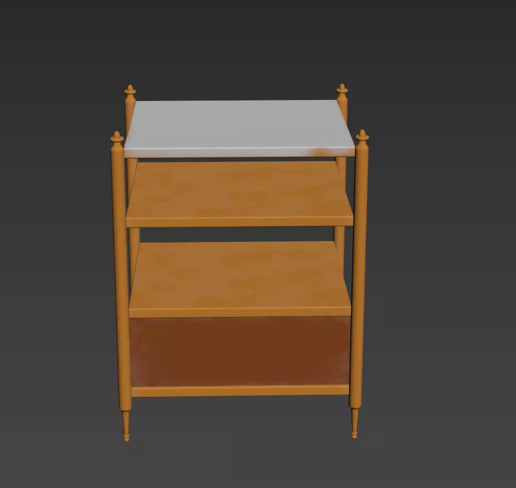 Bronze Open Shelf Model 3D model_8