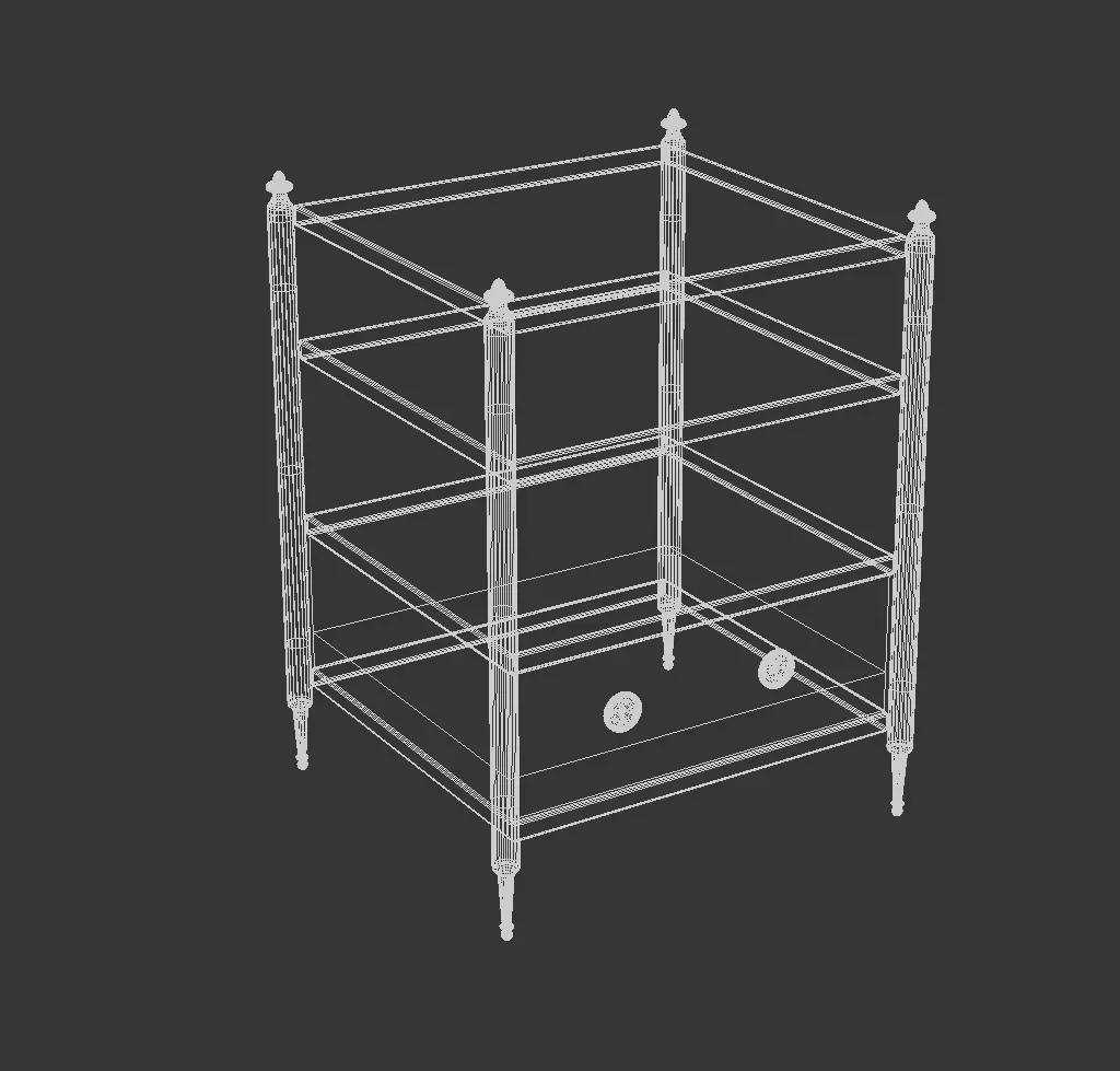 Bronze Open Shelf Model 3D model_23