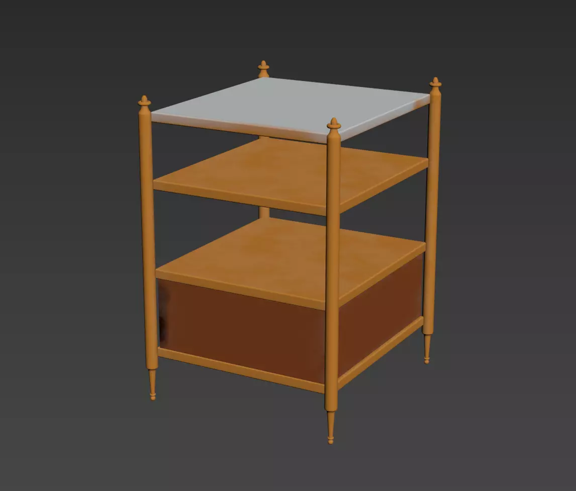 Bronze Open Shelf Model 3D model_6