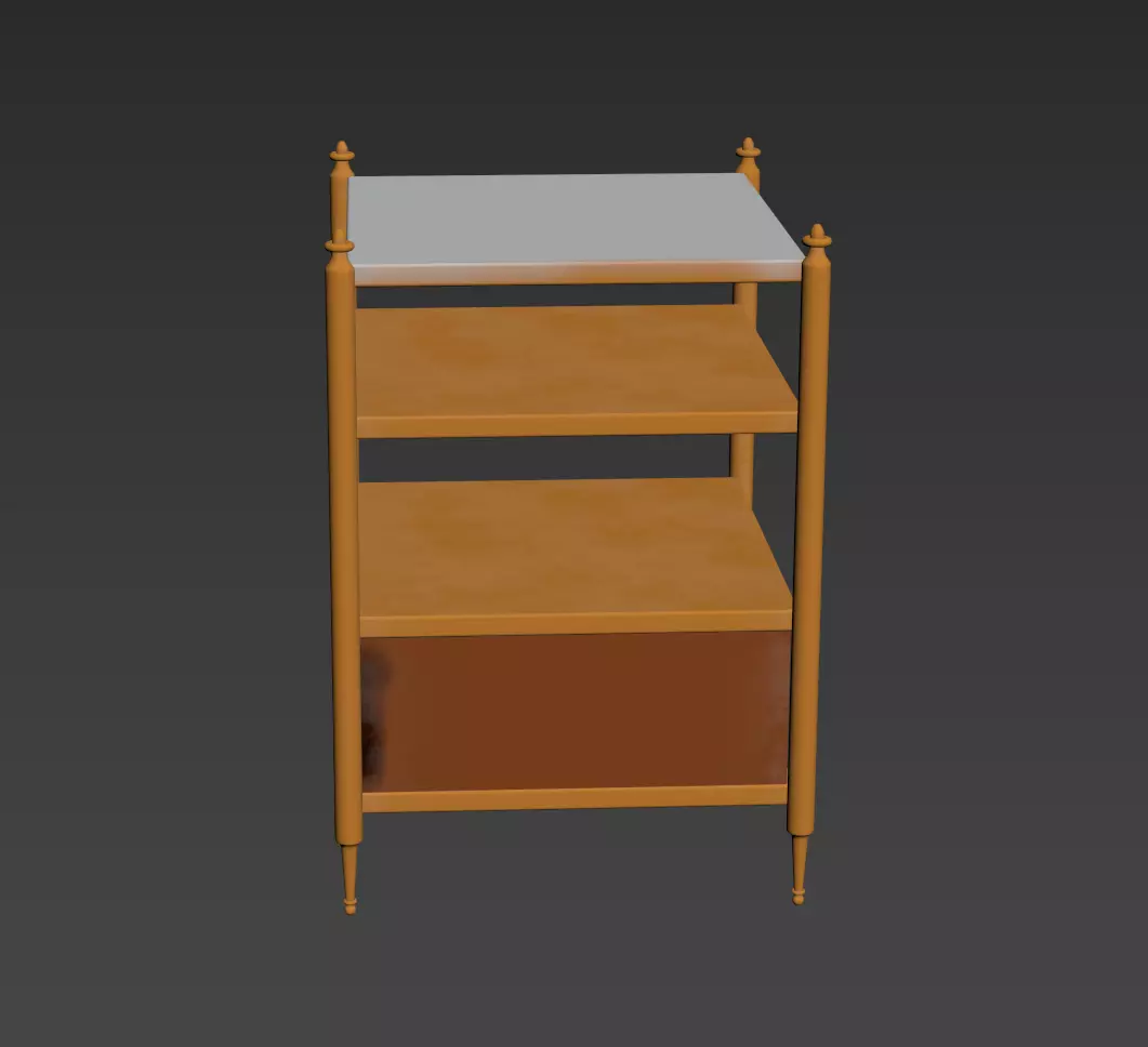 Bronze Open Shelf Model 3D model_5