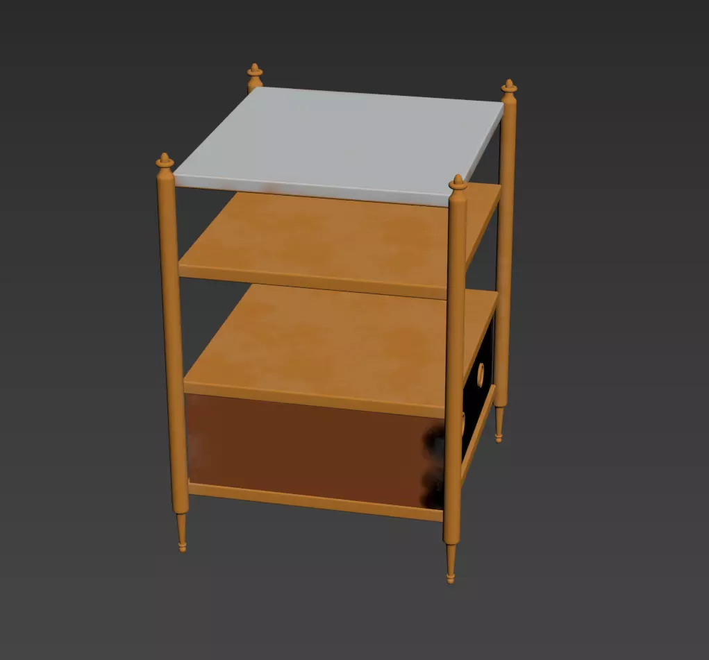 Bronze Open Shelf Model 3D model_11