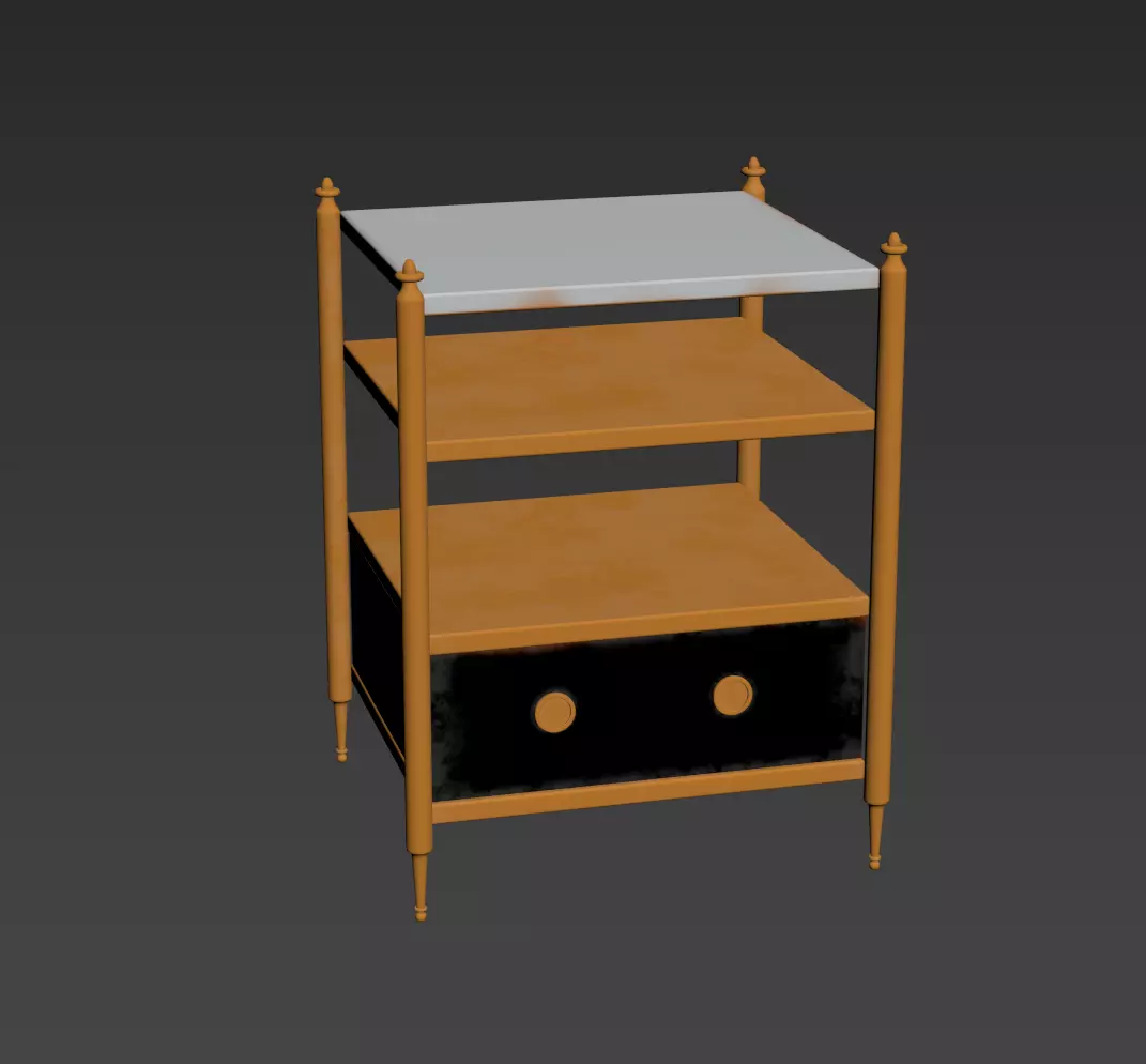 Bronze Open Shelf Model 3D model_13