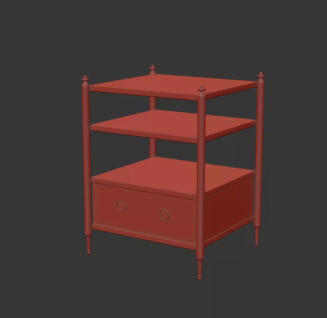 Bronze Open Shelf Model 3D model_17