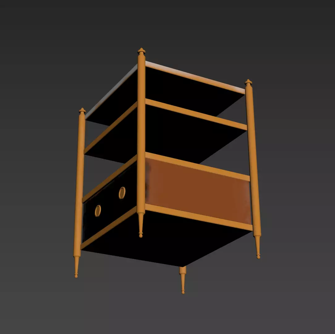 Bronze Open Shelf Model 3D model_16