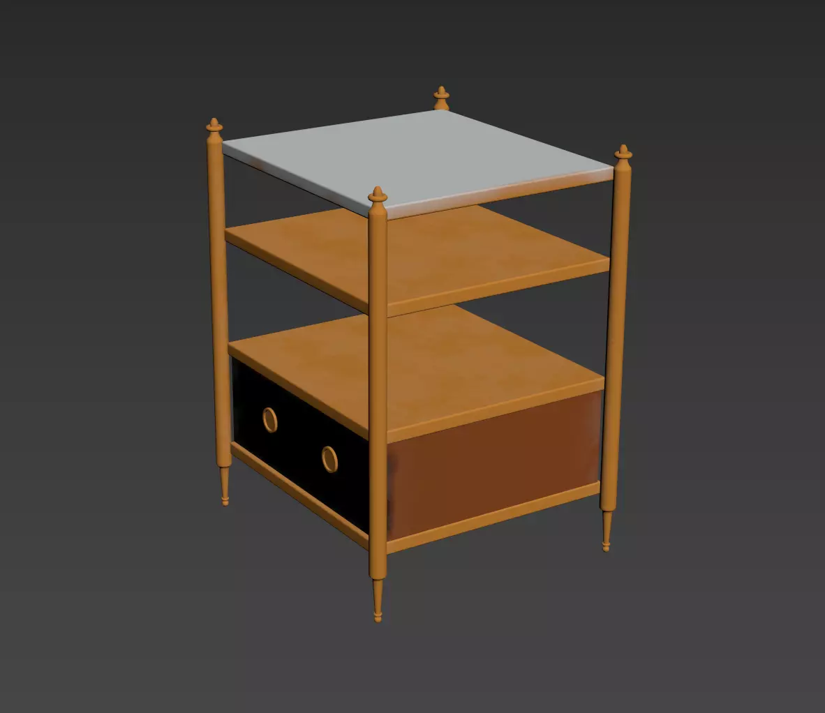 Bronze Open Shelf Model 3D model_4