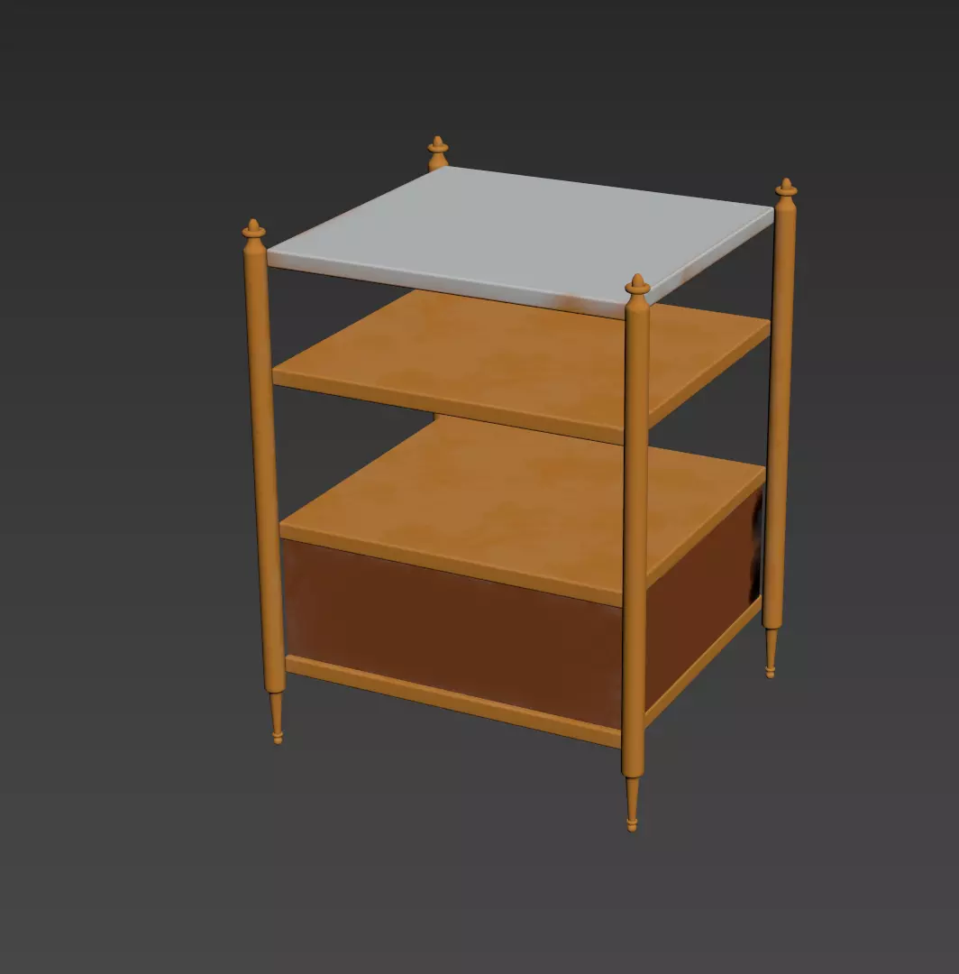 Bronze Open Shelf Model 3D model_9