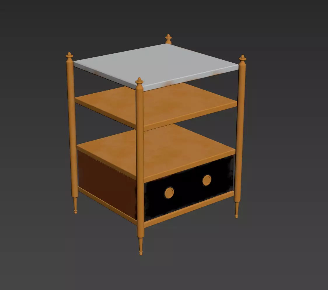 Bronze Open Shelf Model 3D model_12