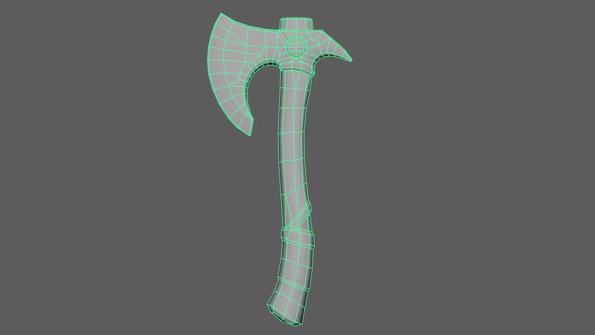 Copper Axe - Game Ready Weapon Low-poly 3D model_11