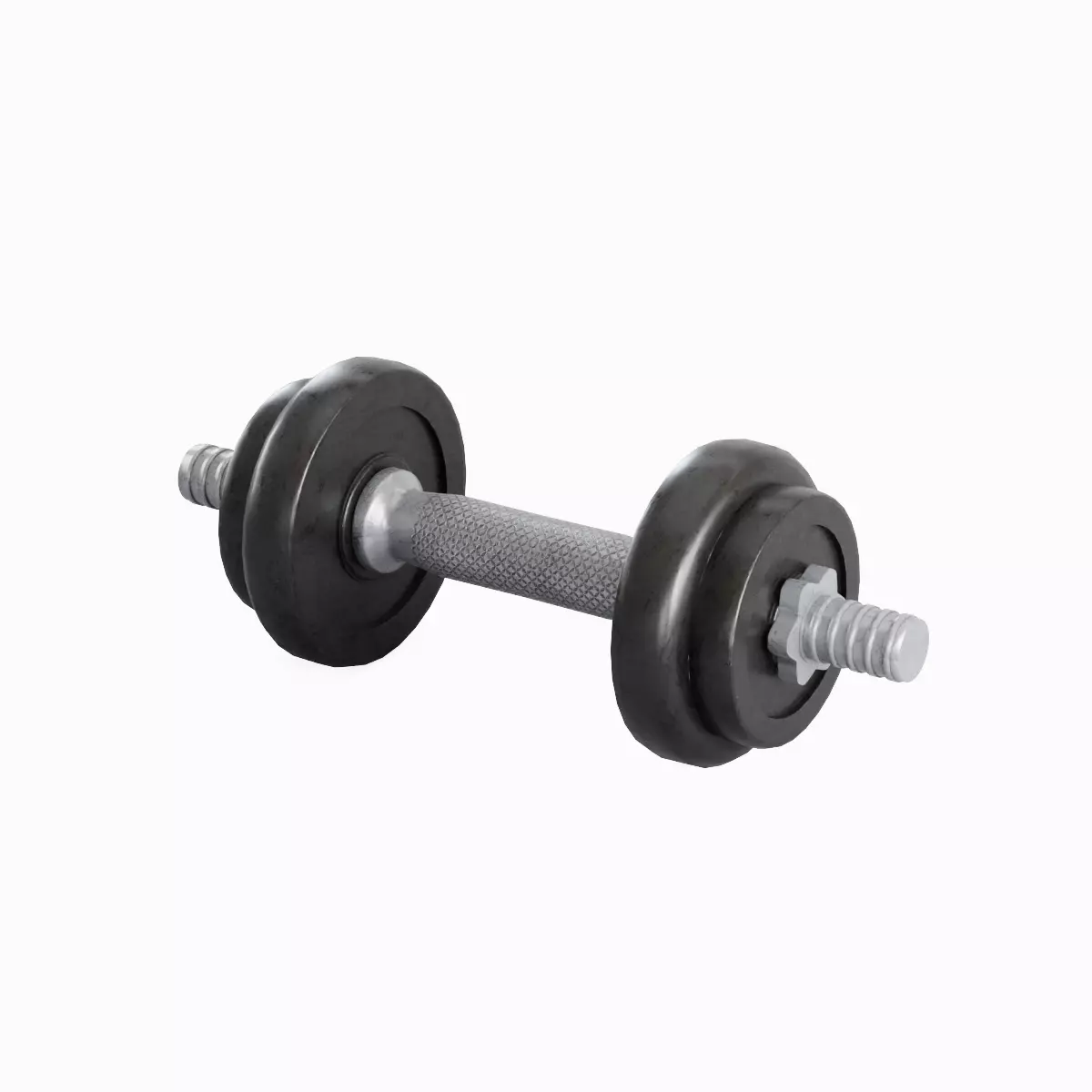 Metal Dumbbell Set Low-poly 3D model_6