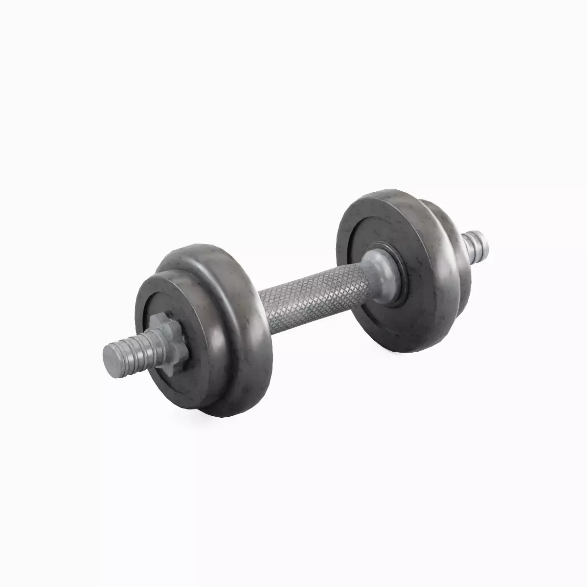 Metal Dumbbell Set Low-poly 3D model_12