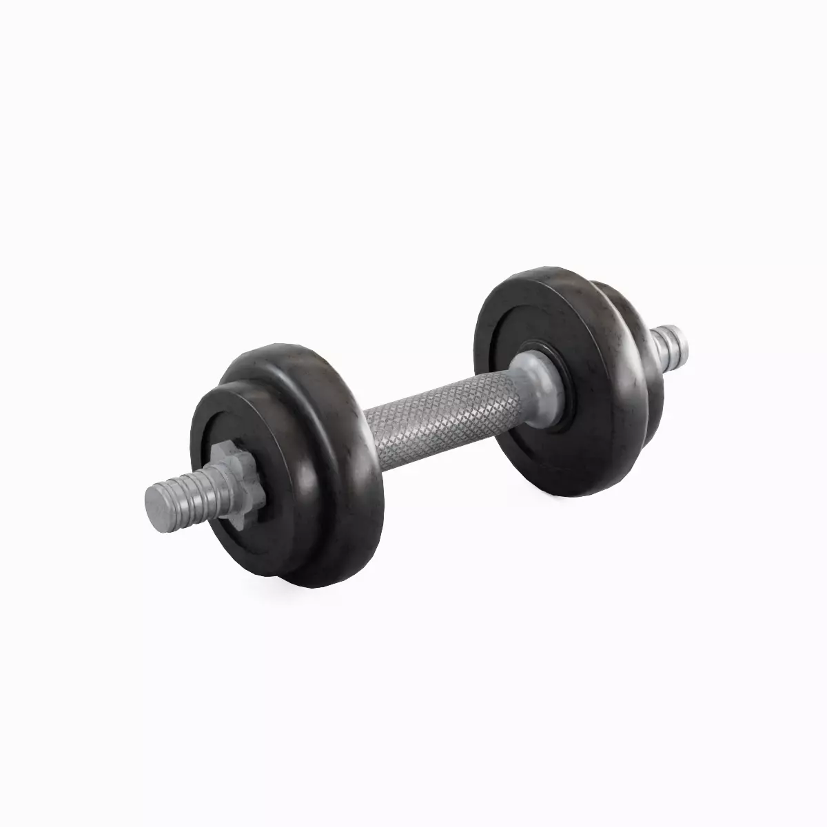 Metal Dumbbell Set Low-poly 3D model_5