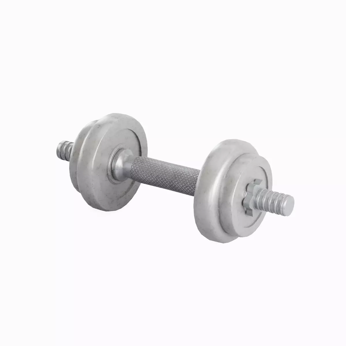 Metal Dumbbell Set Low-poly 3D model_16