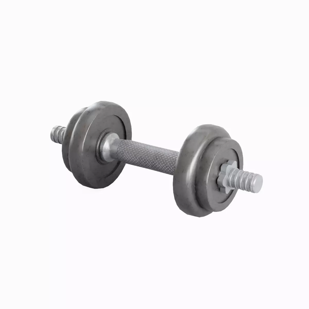 Metal Dumbbell Set Low-poly 3D model_10