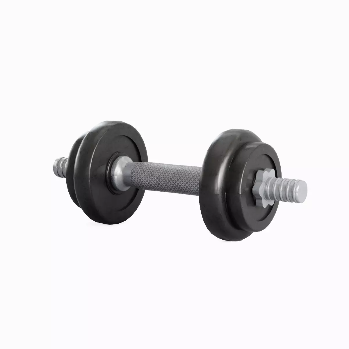 Metal Dumbbell Set Low-poly 3D model_3