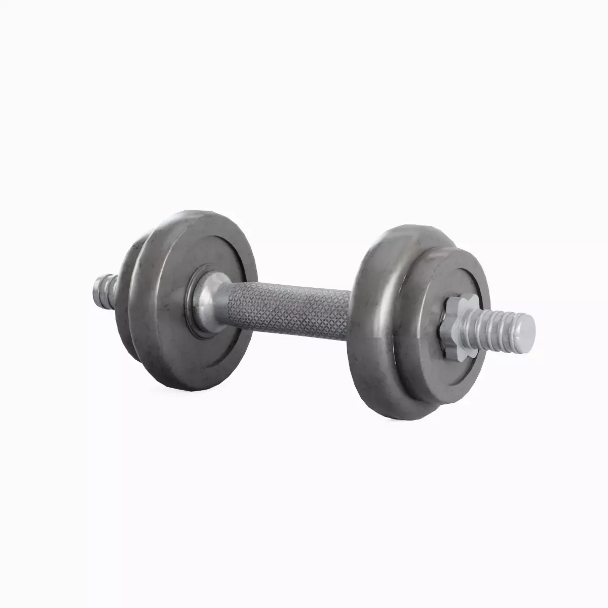 Metal Dumbbell Set Low-poly 3D model_7
