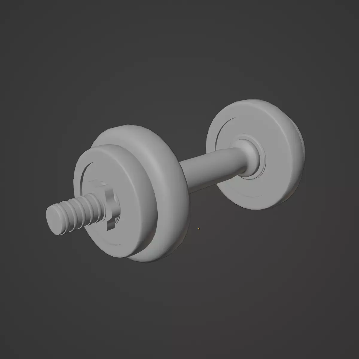 Metal Dumbbell Set Low-poly 3D model_20