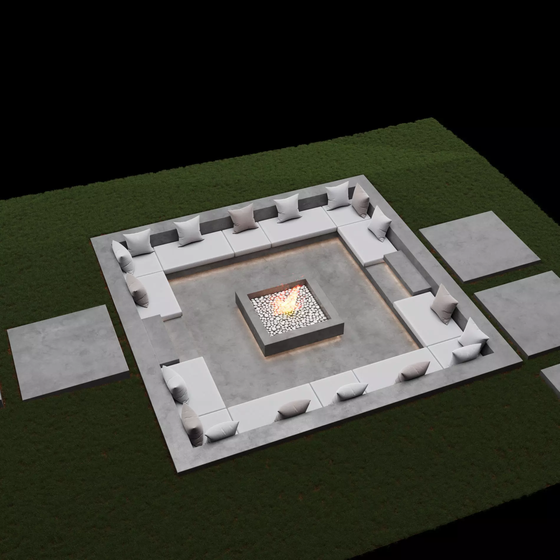 Garden patio 3D model_10