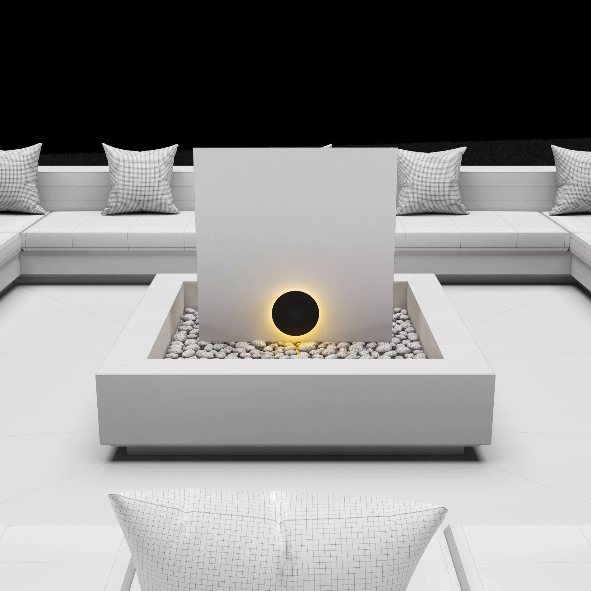 Garden patio 3D model_9