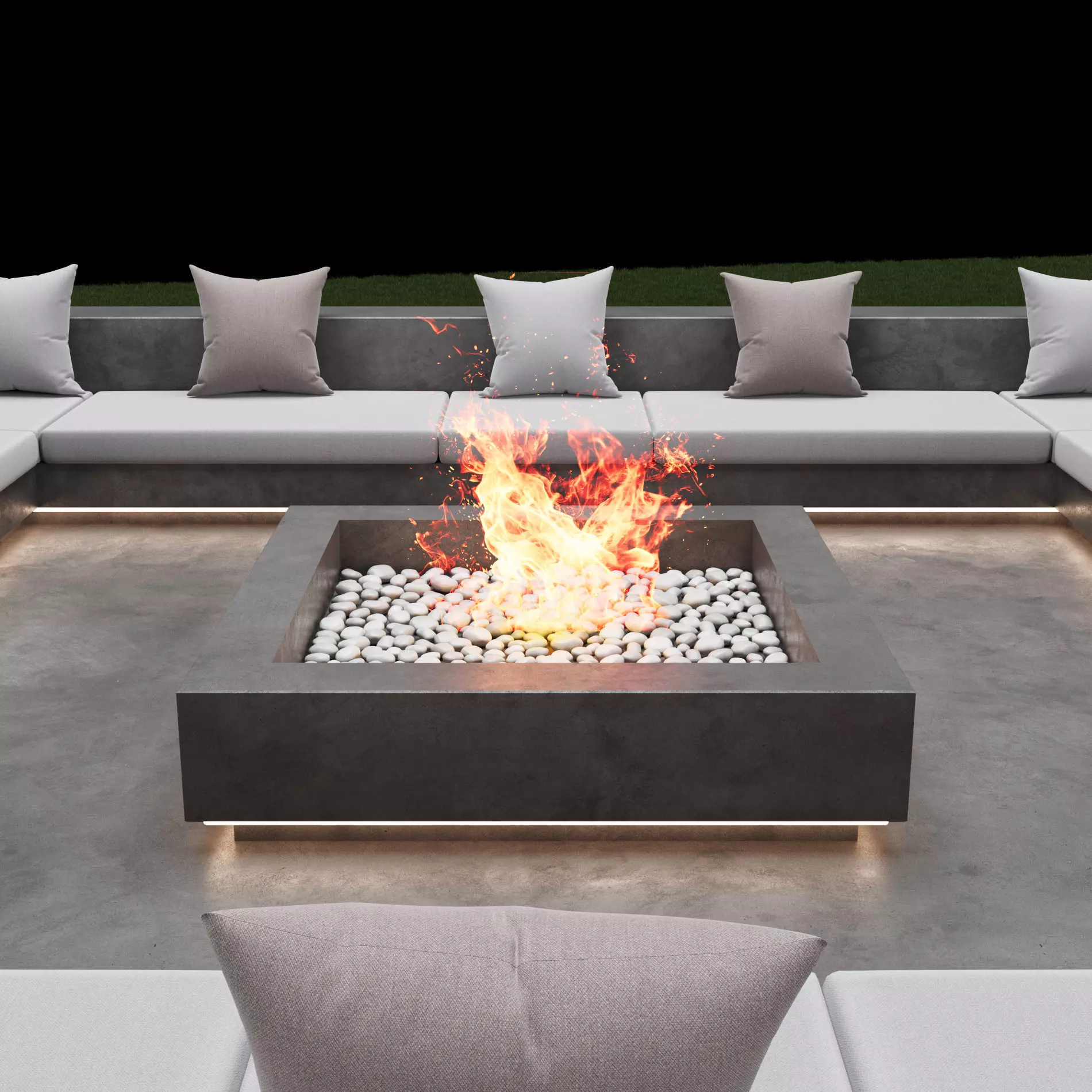 Garden patio 3D model_8