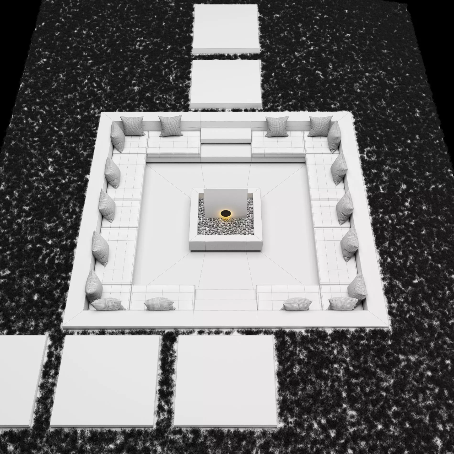 Garden patio 3D model_7