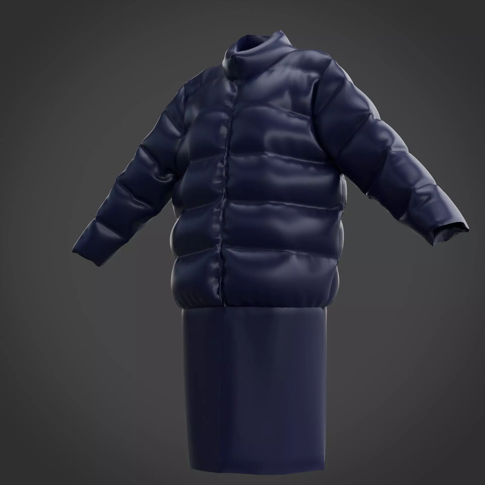 3D Female Clothing - Winter Dress Low-poly 3D model_16
